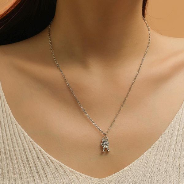 chains fashion long necklace for women trendy punk robot clavicle choker hip hop pendant jewelry, Silver
chains fashion long necklace for women trendy punk robot clavicle choker hip hop pendant jewelry, Silver