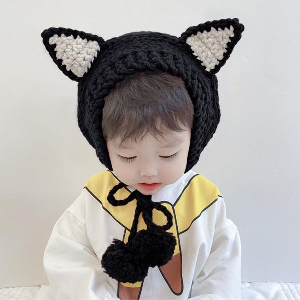 berets 2021 toddler girl boy baby crochet knit ear protection hat hairball bear cap scarf integrated set bomber hats outdoor wear, Blue;gray
berets 2021 toddler girl boy baby crochet knit ear protection hat hairball bear cap scarf integrated set bomber hats outdoor wear, Blue;gray