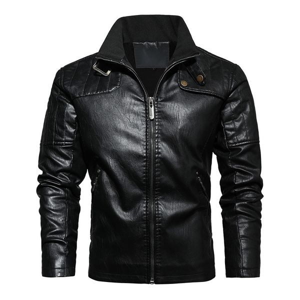 men's 2021 autumn winter plutonium jackets of men leather motorcycle vintage casual outerwear jacket 8ss3, Black
men's 2021 autumn winter plutonium jackets of men leather motorcycle vintage casual outerwear jacket 8ss3, Black