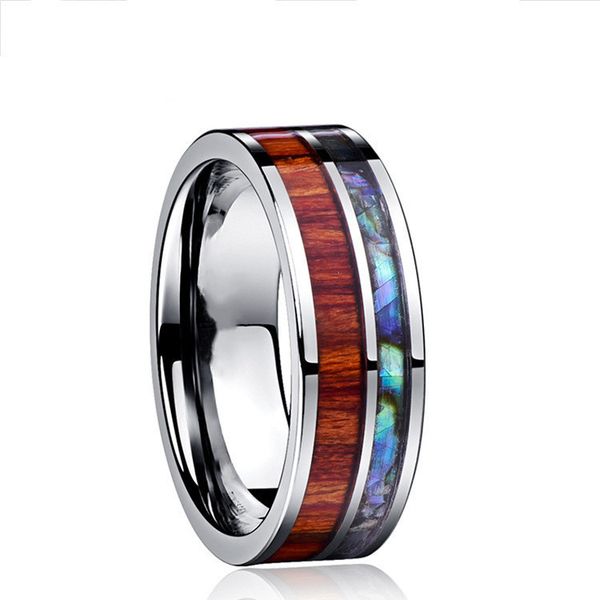 fashion stainless steel men's simple wood grain shell double line ring, Golden;silver
fashion stainless steel men's simple wood grain shell double line ring, Golden;silver