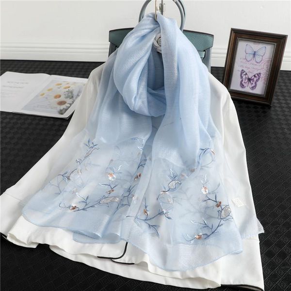 scarves romantic silk wool scarf sakura embroidered women fashion shawls and wraps lady travel pashmina soft neck, Blue;gray
scarves romantic silk wool scarf sakura embroidered women fashion shawls and wraps lady travel pashmina soft neck, Blue;gray