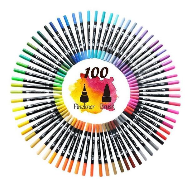 fineliner dual tip brush art markers pen 12/48/72/100/120 colors watercolor pens for drawing painting calligraphy art jlluis
fineliner dual tip brush art markers pen 12/48/72/100/120 colors watercolor pens for drawing painting calligraphy art jlluis