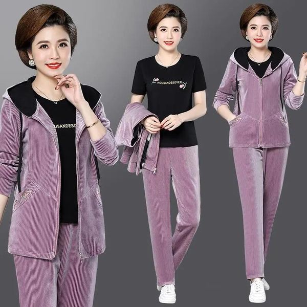 women's two piece pants casual hooded jacket tracksuit women 2021 spring fall mom fashion 3 sets loungewear pant suit plus size joggers, White
women's two piece pants casual hooded jacket tracksuit women 2021 spring fall mom fashion 3 sets loungewear pant suit plus size joggers, White