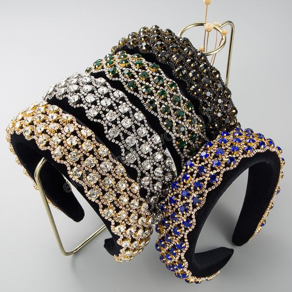 luxury multi color crystal headband gorgeous flash rhinestone beaded thick sponge hairband girls party bezel, Silver
luxury multi color crystal headband gorgeous flash rhinestone beaded thick sponge hairband girls party bezel, Silver