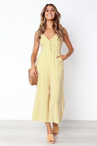 women's jumpsuits & rompers wontive striped jumpsuit boho women wide leg 2021 elegant sleeveless with button streetwear, Black;white
women's jumpsuits & rompers wontive striped jumpsuit boho women wide leg 2021 elegant sleeveless with button streetwear, Black;white