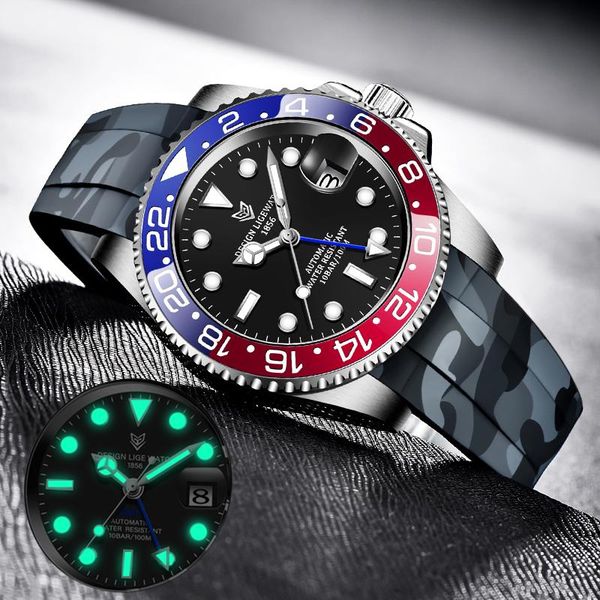 wristwatches watch men 2021 lige design sport automatic mechanical mens watches waterproof tourbillon wristwatch, Slivery;brown 
wristwatches watch men 2021 lige design sport automatic mechanical mens watches waterproof tourbillon wristwatch, Slivery;brown