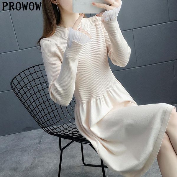 casual dresses one piece knitted dress women 2021 autumn korean slim office midi female vintage thin pullover sweater, Black;gray
casual dresses one piece knitted dress women 2021 autumn korean slim office midi female vintage thin pullover sweater, Black;gray