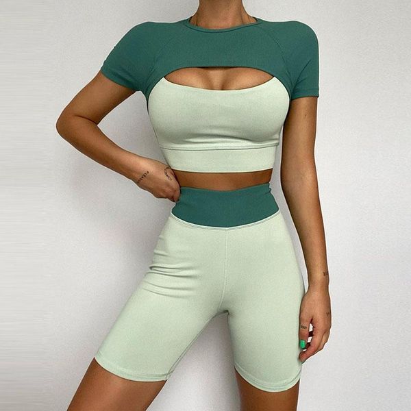 women's tracksuits fmzxg splicing 2 piece sets women streetwear round neck crop +short sleeve t-shirt +high waist tight shorts matching, Gray
women's tracksuits fmzxg splicing 2 piece sets women streetwear round neck crop +short sleeve t-shirt +high waist tight shorts matching, Gray