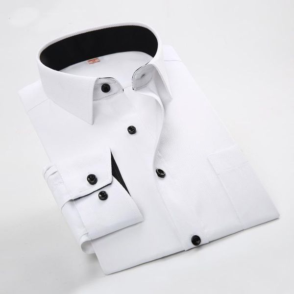 men's casual shirts 2021 good patchwork black button turn down collar long sleeve twill business formal mens dress solid men 's to, White;black
men's casual shirts 2021 good patchwork black button turn down collar long sleeve twill business formal mens dress solid men 's to, White;black