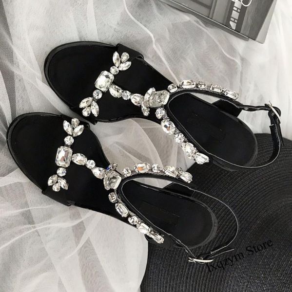 sandals shoes women gladiator rhinestone handmade beading summer thin high heels t strap wedding, Black
sandals shoes women gladiator rhinestone handmade beading summer thin high heels t strap wedding, Black