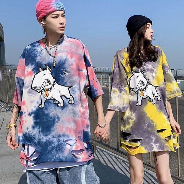 men's hoodies & sweatshirts and women's short sleeve t-shirts, loose medium t-shirts with irregular holes for students, korean, Black
men's hoodies & sweatshirts and women's short sleeve t-shirts, loose medium t-shirts with irregular holes for students, korean, Black