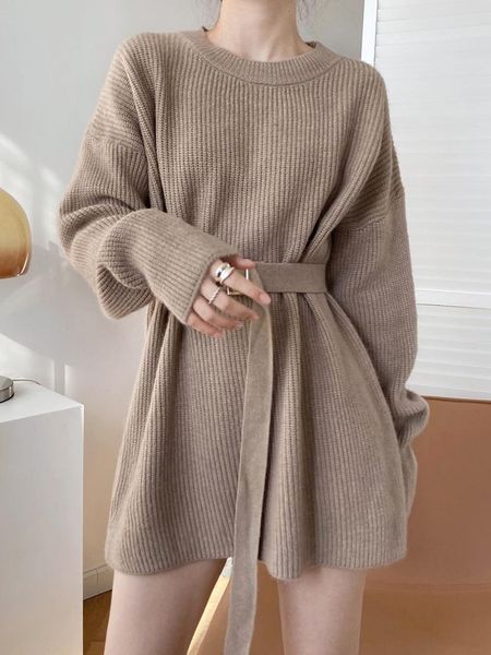 casual dresses high waist women sweater dress female 2021 winter woman clothing o neck elegant fashion lace up solid thick knitted vestido, Black;gray
casual dresses high waist women sweater dress female 2021 winter woman clothing o neck elegant fashion lace up solid thick knitted vestido, Black;gray