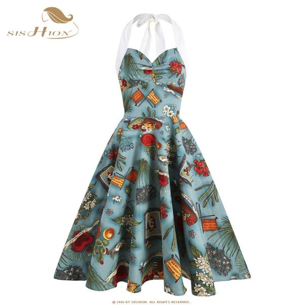 casual dresses sishion halter 50s 60s pin up dress vd2106 summer women party cotton hepburn floral print green vintage retro, Black;gray
casual dresses sishion halter 50s 60s pin up dress vd2106 summer women party cotton hepburn floral print green vintage retro, Black;gray