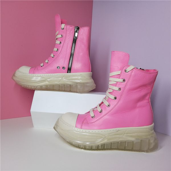 women pink boots soft leather increase high female casual shoes fashion sneakers woman thick sole ankle boot, Black
women pink boots soft leather increase high female casual shoes fashion sneakers woman thick sole ankle boot, Black