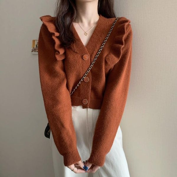 women's knits & tees sweet edge knitted sweater women autumn 2021 long sleeve cropped cardigan coat elegant v-neck age reducing f, White
women's knits & tees sweet edge knitted sweater women autumn 2021 long sleeve cropped cardigan coat elegant v-neck age reducing f, White