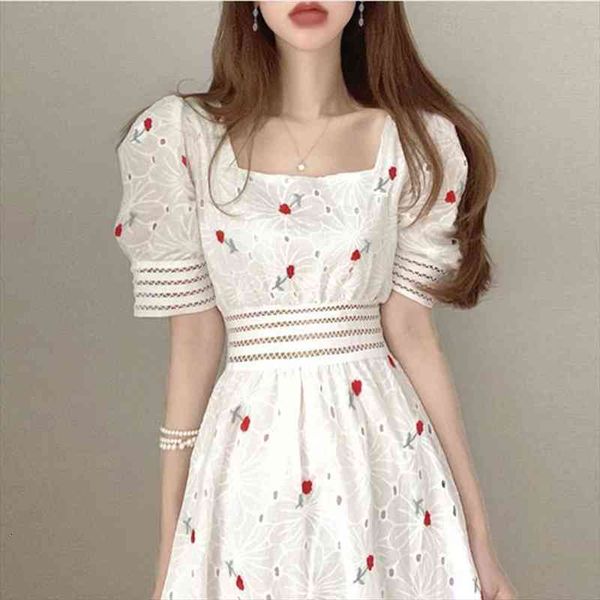 summer dress puff sleeve embroidery flower vintage elegant dress woman boho long square neck dresses for women party korean, Black;gray
summer dress puff sleeve embroidery flower vintage elegant dress woman boho long square neck dresses for women party korean, Black;gray