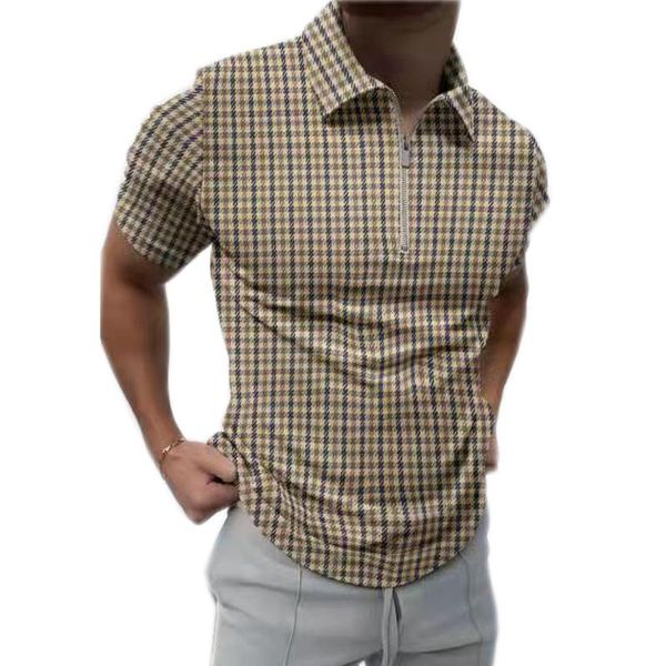 men's polos 2021 oversize shirts for men clothes short sleeve striped plaid casual turn-down collar zipper summer harajuku top, White;black
men's polos 2021 oversize shirts for men clothes short sleeve striped plaid casual turn-down collar zipper summer harajuku top, White;black