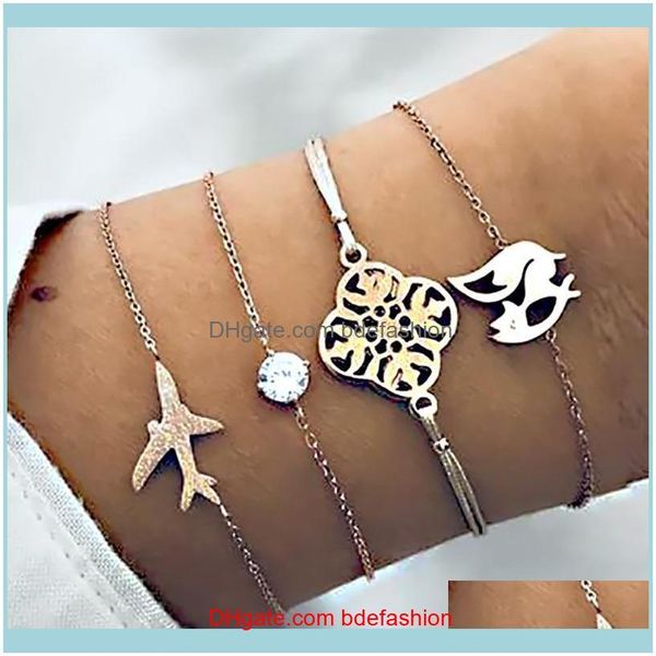 link, bracelets jewelrylink, chain 4 pcs/set bohemian fashion crystal carved airplane pendant gold bracelet set women charm beach jewelry ae, Black
link, bracelets jewelrylink, chain 4 pcs/set bohemian fashion crystal carved airplane pendant gold bracelet set women charm beach jewelry ae, Black