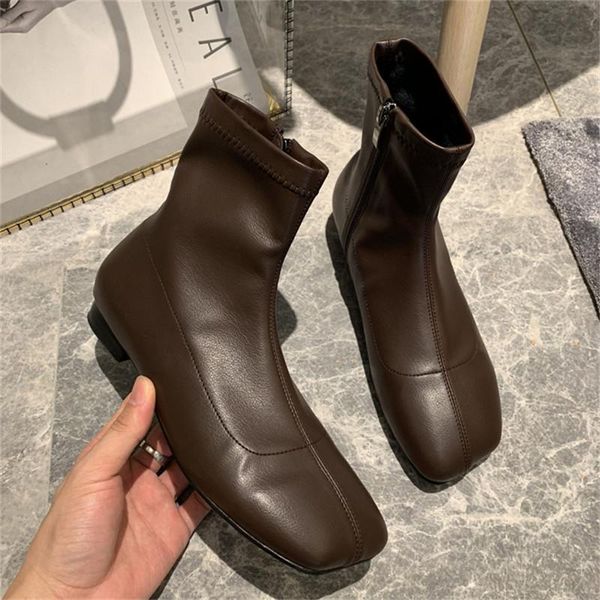 boots 2021 spring autumn square toe women fashion genuine leather ankle zapatos de mujer winter warm botas shoes, Black
boots 2021 spring autumn square toe women fashion genuine leather ankle zapatos de mujer winter warm botas shoes, Black