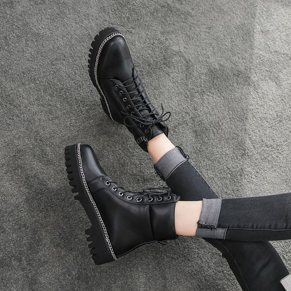 woman boots soft split leather women ankle boots motorcycle boots female autumn winter new shoes woman punk motorcycle, Black
woman boots soft split leather women ankle boots motorcycle boots female autumn winter new shoes woman punk motorcycle, Black