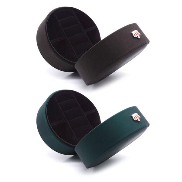 round crown jewelry box travel pu leather jewellery packaging display organizer 1xca, Pink;blue 
round crown jewelry box travel pu leather jewellery packaging display organizer 1xca, Pink;blue