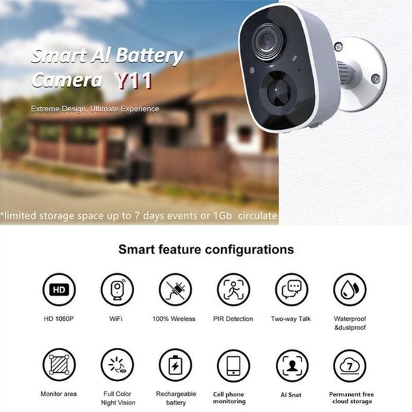 mini cameras 2.4g wifi surveillance camera wireless security low power ip65 weatherproof 2-way voice night vision network
mini cameras 2.4g wifi surveillance camera wireless security low power ip65 weatherproof 2-way voice night vision network