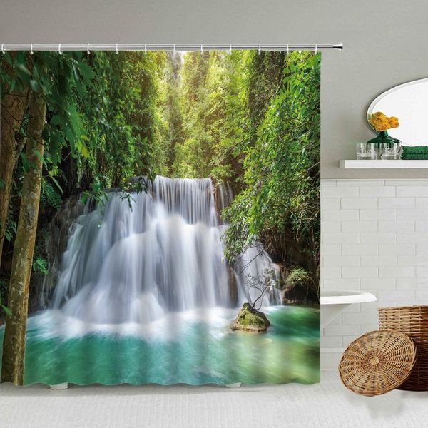 shower curtains waterfall scenery waterproof curtain forest trees spring bathroom wall decoration with hook set toilet partition screen
shower curtains waterfall scenery waterproof curtain forest trees spring bathroom wall decoration with hook set toilet partition screen