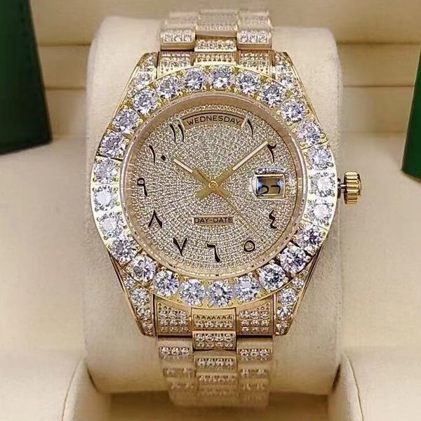 luxury full diamond men's watch three-dimensional roman literal gold stainless steel strap, Slivery;brown
luxury full diamond men's watch three-dimensional roman literal gold stainless steel strap, Slivery;brown