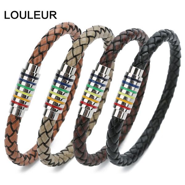 charm bracelets 2021 leather bracelets&bangles men women rainbow stainless steel magnetic clasps real cowhide rope armband gifts, Golden;silver
charm bracelets 2021 leather bracelets&bangles men women rainbow stainless steel magnetic clasps real cowhide rope armband gifts, Golden;silver