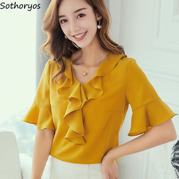 women's blouses & shirts women elegant spring summer korean style large size fashion ladies solid chiffon womens shirt chic casual ruff, White
women's blouses & shirts women elegant spring summer korean style large size fashion ladies solid chiffon womens shirt chic casual ruff, White