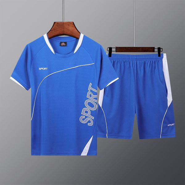 blue summer new sports and leisure short-sleeved shorts suit men's loose large size running fitness training quick-drying breathable bl, Black;yellow
blue summer new sports and leisure short-sleeved shorts suit men's loose large size running fitness training quick-drying breathable bl, Black;yellow