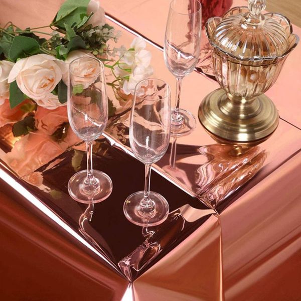 disposable dinnerware 137*274cm rectangular tablecloth rose gold happy birthday party supplies wedding decoration table cover
disposable dinnerware 137*274cm rectangular tablecloth rose gold happy birthday party supplies wedding decoration table cover