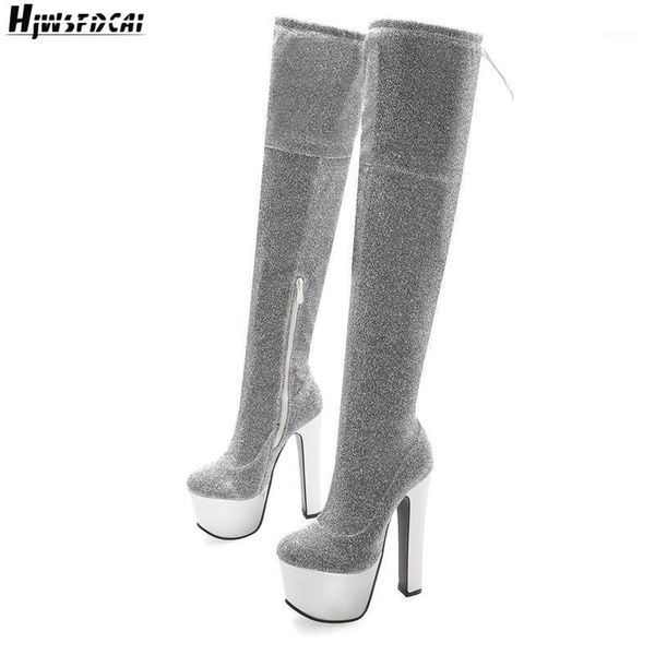 boots hjwsfdcai platform 16cm over the knee high heels women round toe stretch slip on autumn winter comfortable big size34-46, Black
boots hjwsfdcai platform 16cm over the knee high heels women round toe stretch slip on autumn winter comfortable big size34-46, Black