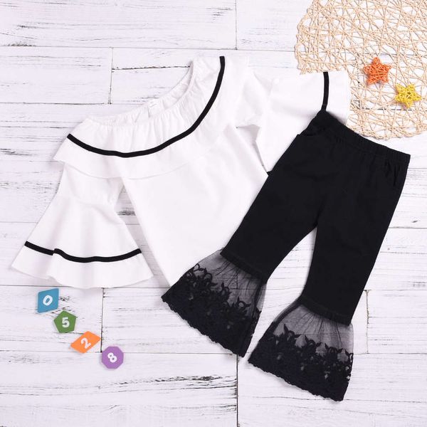 girls' clothing sleeve spring ruffle and summer lace flared pants children's suit
girls' clothing sleeve spring ruffle and summer lace flared pants children's suit