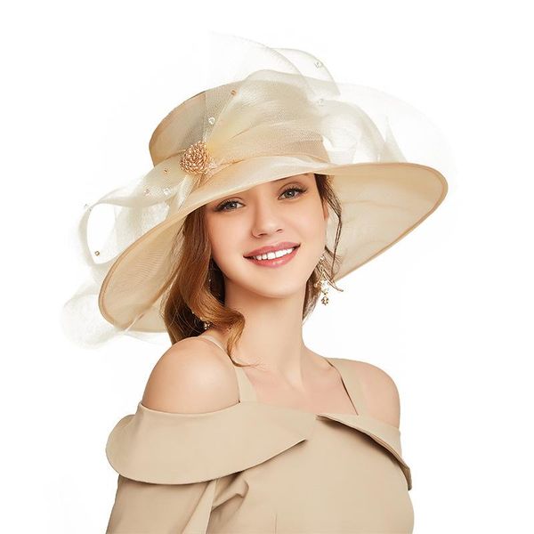 headpieces organza wedding hats for women elegant bowknot sunshade edge embroidery accessories bridal headwear wide brim, Silver
headpieces organza wedding hats for women elegant bowknot sunshade edge embroidery accessories bridal headwear wide brim, Silver