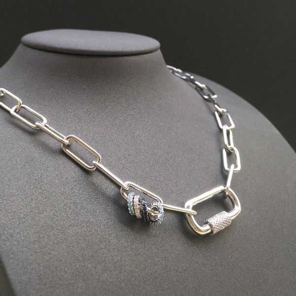 chains s925 sterling silver white gold circle love chain necklace for women interlocking lock fashion simple jewelry
chains s925 sterling silver white gold circle love chain necklace for women interlocking lock fashion simple jewelry