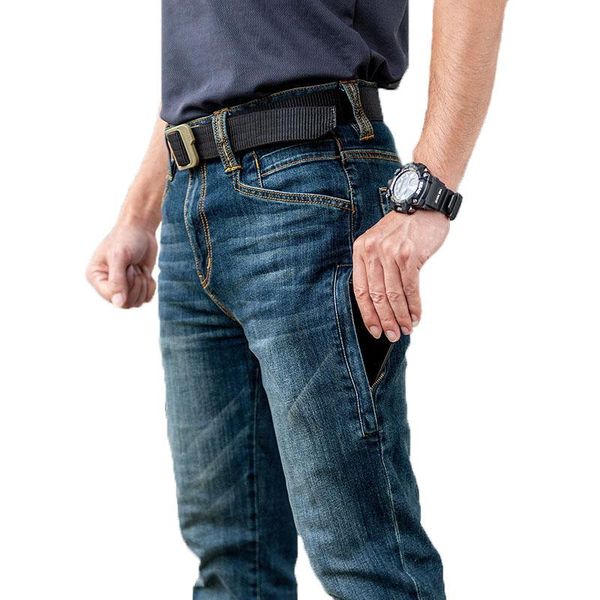 men's jeans tactical denim pants men workwear multi-pockets casual cargo mens training elasticity wearable cowboy trousers, Blue
men's jeans tactical denim pants men workwear multi-pockets casual cargo mens training elasticity wearable cowboy trousers, Blue