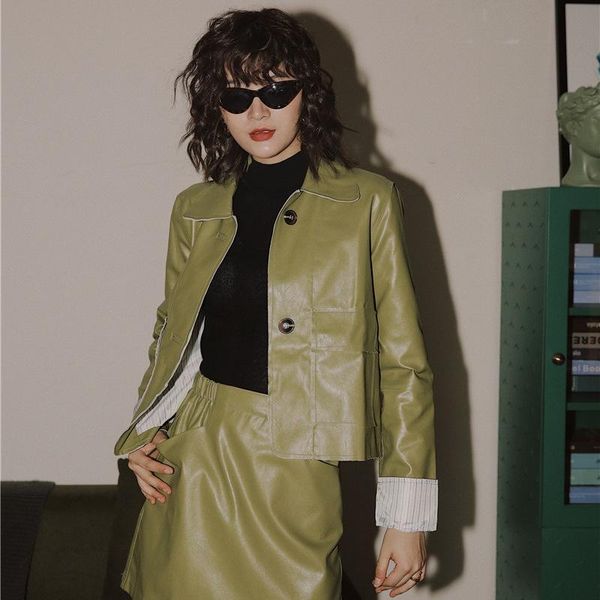 women's jackets women high street fashion slim short leather jacket outerwear coat female streetwear punk faux leahter biker crop, Black;brown
women's jackets women high street fashion slim short leather jacket outerwear coat female streetwear punk faux leahter biker crop, Black;brown