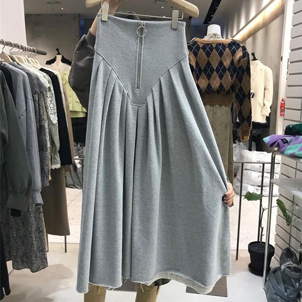 skirts 2021 spring autumn women clothing plus size fashion half zipper high waist fold stitching mid-length skirt female trend s157, Black
skirts 2021 spring autumn women clothing plus size fashion half zipper high waist fold stitching mid-length skirt female trend s157, Black