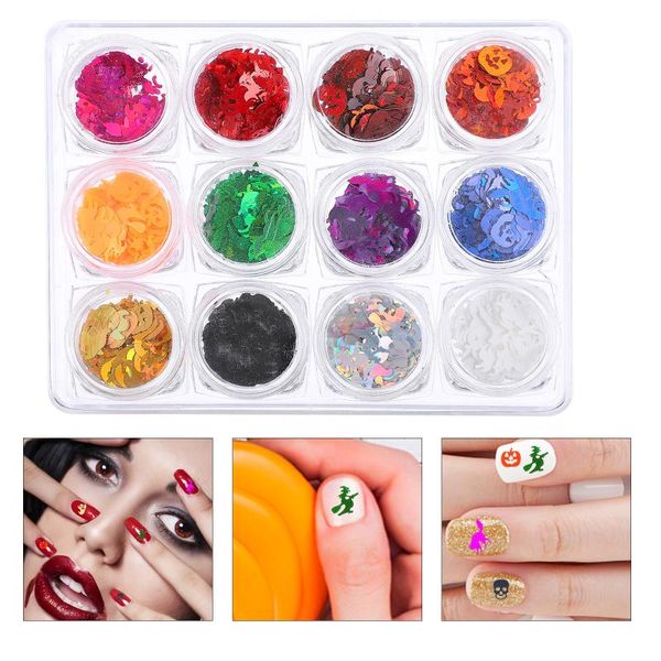 nail glitter 12 boxes diy art manicure sequin ghost stickers for face makeup, Silver;gold
nail glitter 12 boxes diy art manicure sequin ghost stickers for face makeup, Silver;gold