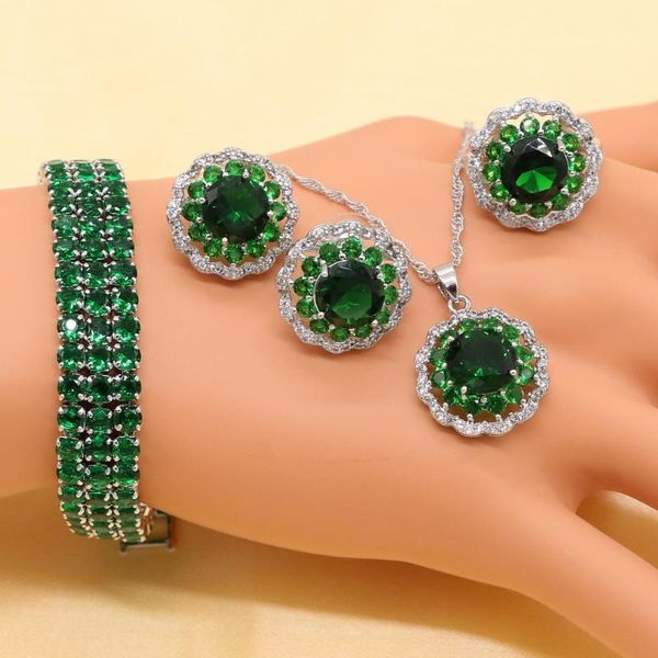 earrings & necklace xutaayi round green stones silver jewelry sets for women stud bracelet rings pendant gift box
earrings & necklace xutaayi round green stones silver jewelry sets for women stud bracelet rings pendant gift box