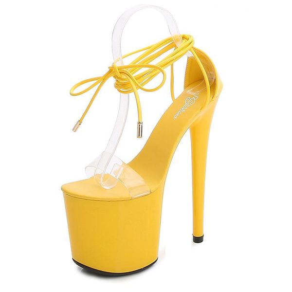 firmranch women's shoes summer new style large size transparent upper 20cm super high heel ankle strap sandals, Black
firmranch women's shoes summer new style large size transparent upper 20cm super high heel ankle strap sandals, Black