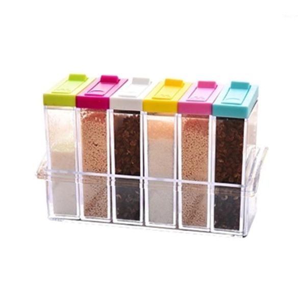 storage bottles & jars 6pcs/set pp transparent spice jar seasoning box kitchen bottle granule powder condiment container can
storage bottles & jars 6pcs/set pp transparent spice jar seasoning box kitchen bottle granule powder condiment container can
