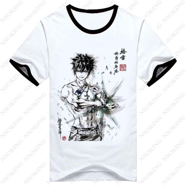 men's t-shirts fairy tail t-shirt short sleeve natsut shirts cosplay ink painting tshirt tees, White;black
men's t-shirts fairy tail t-shirt short sleeve natsut shirts cosplay ink painting tshirt tees, White;black