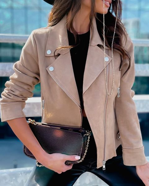 women's jackets long sleeve zipper suit collar slim fit autumn winter warm wool jacket vintage series fashion casual leather, Black;brown
women's jackets long sleeve zipper suit collar slim fit autumn winter warm wool jacket vintage series fashion casual leather, Black;brown