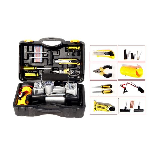 inflatable pump car air pump, digital display dual-cylinder tire with light, portable toolbox
inflatable pump car air pump, digital display dual-cylinder tire with light, portable toolbox