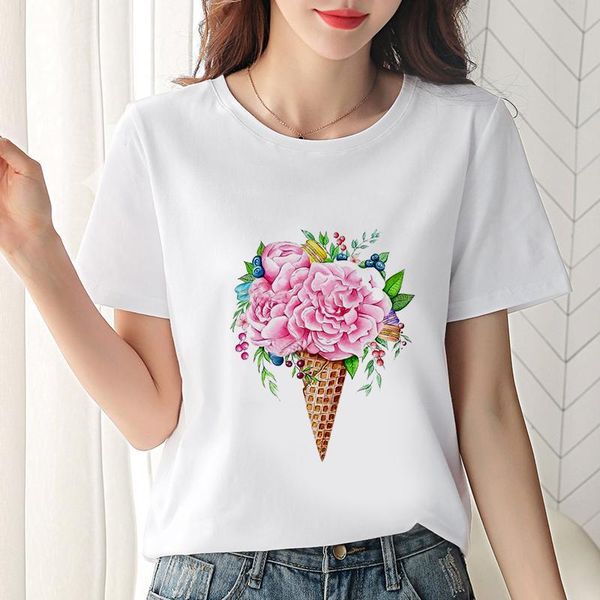 women's t-shirt t shirt women beautiful flower printed summer fashion thin section tshirt female harajuku aesthetics tees clothing, White
women's t-shirt t shirt women beautiful flower printed summer fashion thin section tshirt female harajuku aesthetics tees clothing, White