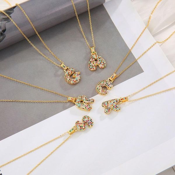 pendant necklaces daihe punk gold plated colorful letters necklace women lucky adjustable micro inlay zircon copper female gift, Silver
pendant necklaces daihe punk gold plated colorful letters necklace women lucky adjustable micro inlay zircon copper female gift, Silver