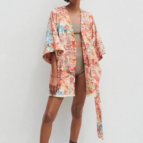 women's blouses & shirts gypsylady bohemian floral kimono blouse sleeve boho vintage printed holiday women shirt ruffles bandage ladies, White
women's blouses & shirts gypsylady bohemian floral kimono blouse sleeve boho vintage printed holiday women shirt ruffles bandage ladies, White