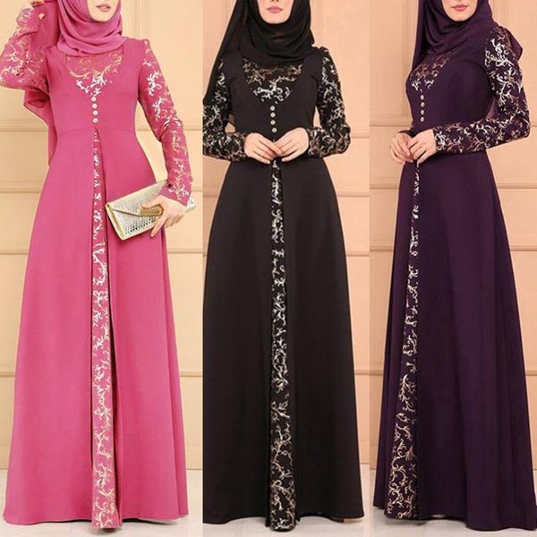 casual dresses party elegant muslim dress women long sleeve dubai kaftan maxi without hijab plus size slim floral pattern, Black;gray
casual dresses party elegant muslim dress women long sleeve dubai kaftan maxi without hijab plus size slim floral pattern, Black;gray